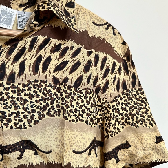 Cleo Animal Print blouse - 100 % silk - Picture 3 of 4